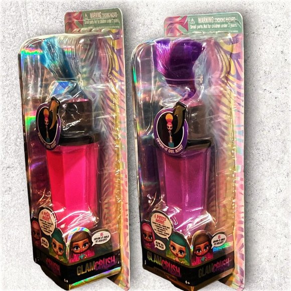Lot 2 Glam Crush Crush-It Girls Big Surprise Who's Inside, Mystery accessory NEW - Picture 2 of 9